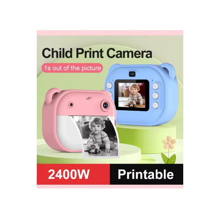 BUĞZ Dijital Video Kayıt Fotoğraf Çocuk Kamerası Anlık Termal Resim Kağıt Baskılı Vtn-09