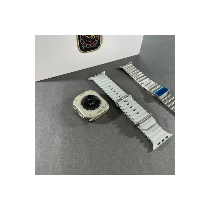 BUĞZ Dikdörtgen Ekranlı Metal Kordonlu Akıllı Saat - GPS, Nabız ve Uyku Takibi Özellikli Siyah Model