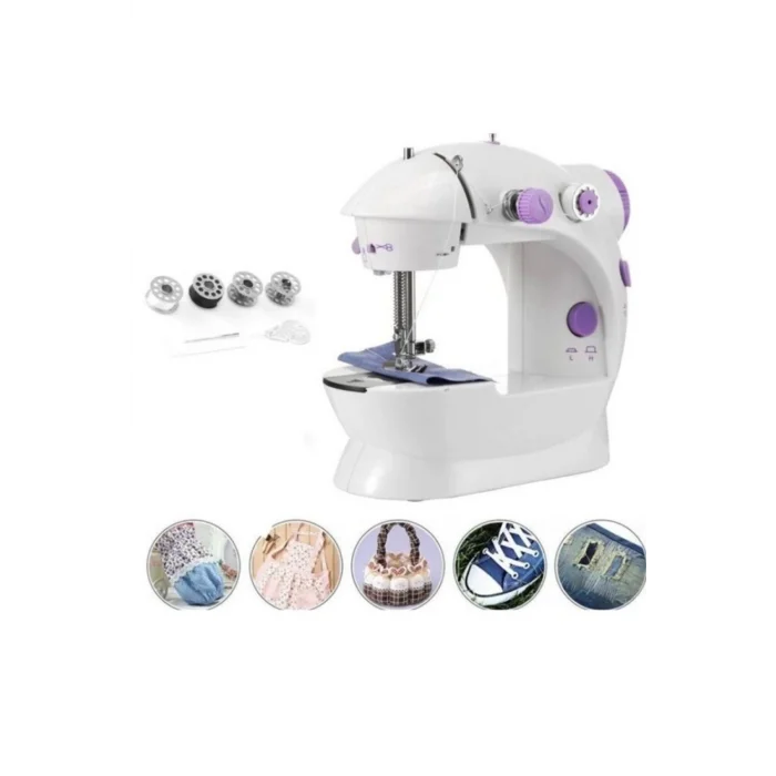 BUĞZ Dikiş Makinesi Sew Whiz Elektrikli Veya Pille Çalışabilen Çift Kademeli Işıklı Mini