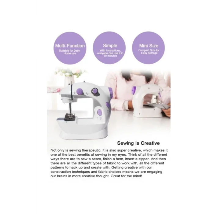 BUĞZ Dikiş Makinesi Sew Whiz Elektrikli Veya Pille Çalışabilen Çift Kademeli Işıklı Mini