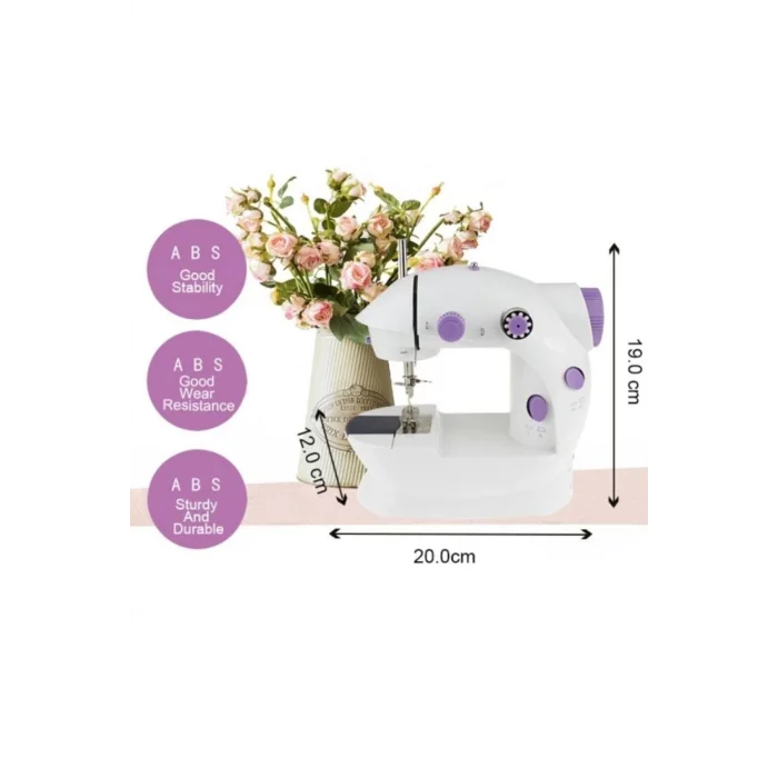 BUĞZ Dikiş Makinesi Sew Whiz Elektrikli Veya Pille Çalışabilen Çift Kademeli Işıklı Mini