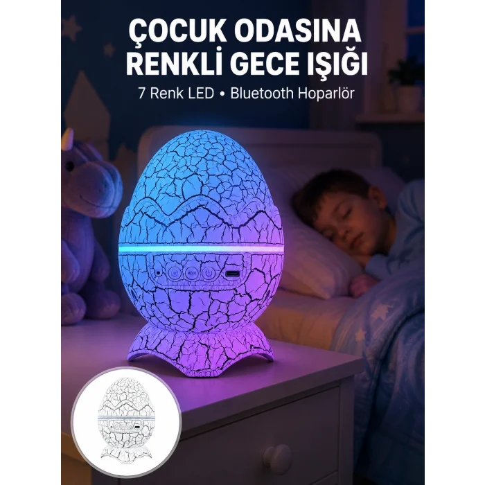 BUĞZ Dinazor Yumurta Gece Lambası Yeni Nesil