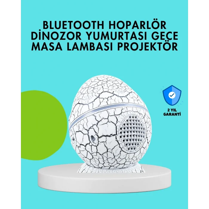 BUĞZ Dinozor Yumurtası Tasarımlı Gece Lambası – Müzik ve Işık Senkronizasyonlu