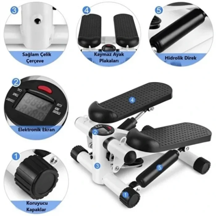 BUĞZ Direnç Lastikli Mini Stepper Egzersiz Aleti