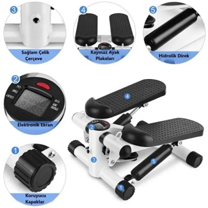 BUĞZ Direnç Lastikli Mini Stepper Egzersiz Aleti