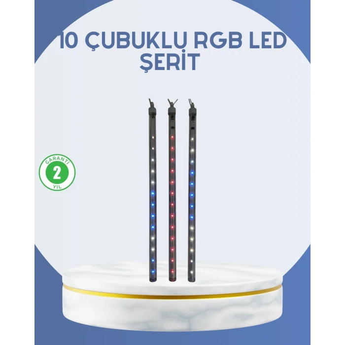 BUĞZ Dış Mekan LED Kayan Yıldız Işığı 10 Çubuk Aydınlatma