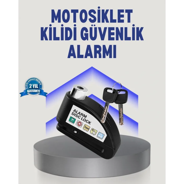  Disk Fren Kilidi Alarmlı Anti Hırsızlık Motosiklet Scooter Bisiklet
