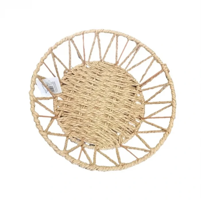 BUĞZ Doğal Örgü Yuvarlak Sepet