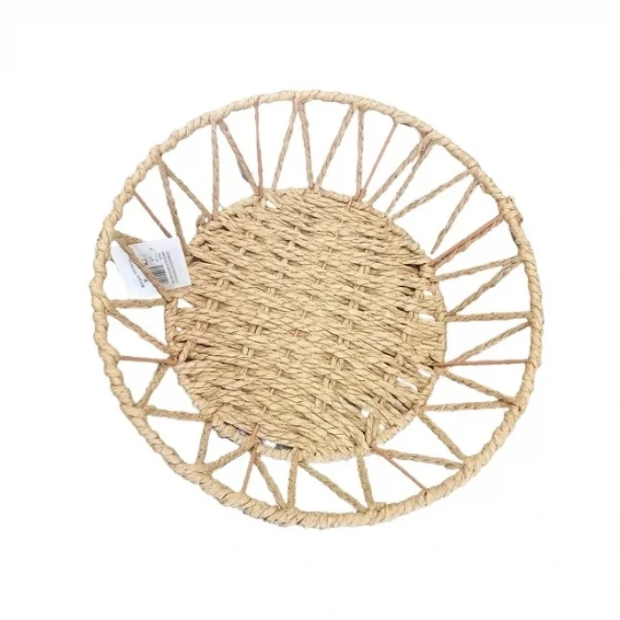 BUĞZ Doğal Örgü Yuvarlak Sepet