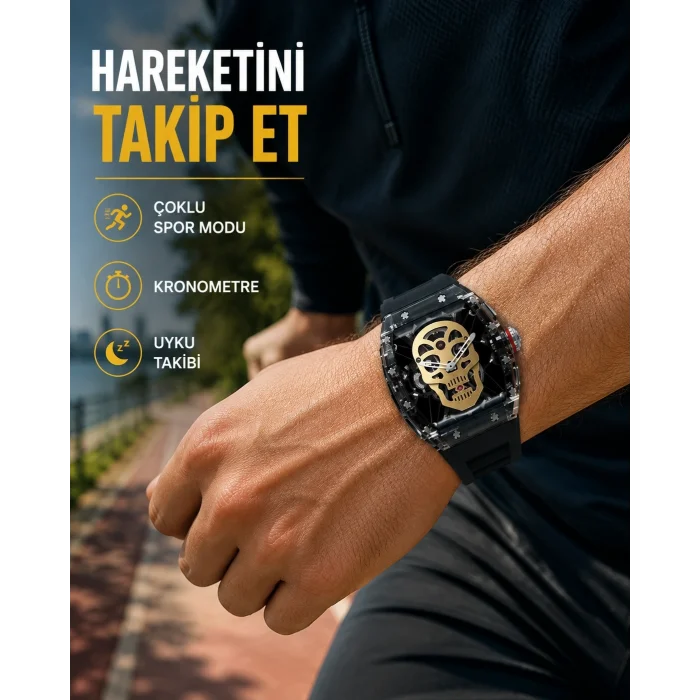 BUĞZ Dokunmatik Akıllı Saat Sesli Asistanlı Geniş Özellikli