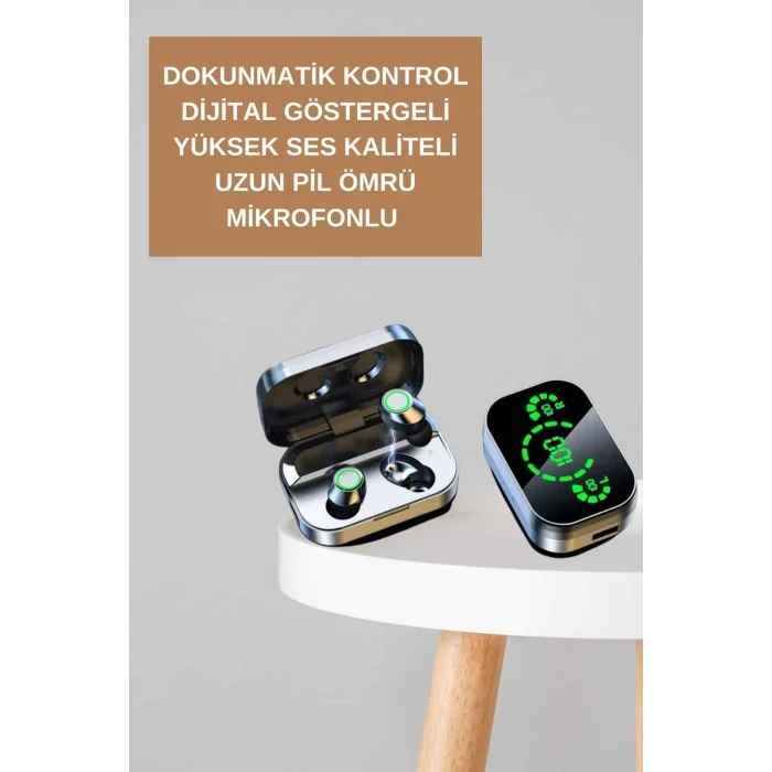 BUĞZ Dokunmatik Akıllı Saat Yeni Nesil Kulaklık Kampanyası Bluetooth Bağlantılı ANC Özelliği