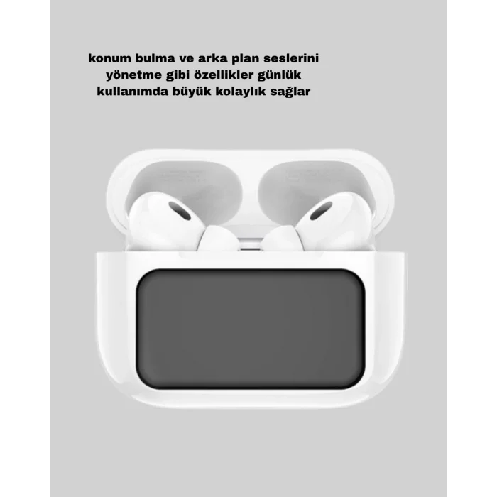 BUĞZ Dokunmatik Ekranlı Bluetooth Kulaklık – ANC, Suya Dayanıklı, Powerbank Kutulu