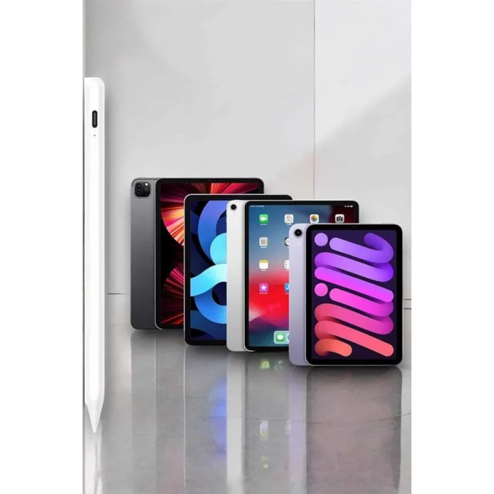 BUĞZ Dokunmatik Kalem Beyaz Şarjlı Yedek Uçlu Android ve İOS Uyumlu - Lisinya