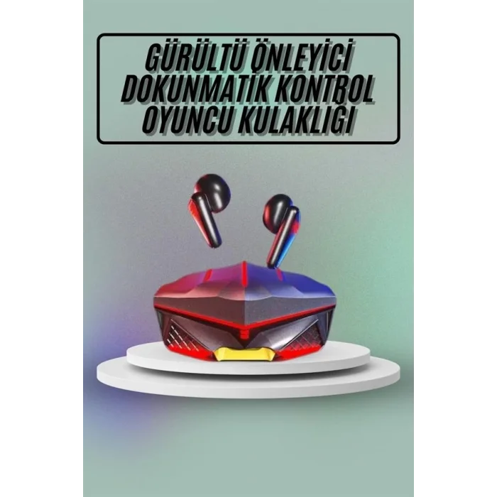  Dokunmatik Kontrol Tws Işıklı Kulakiçi Bluetooth Kulaklık Kablosuz Oyuncu Kulaklığı