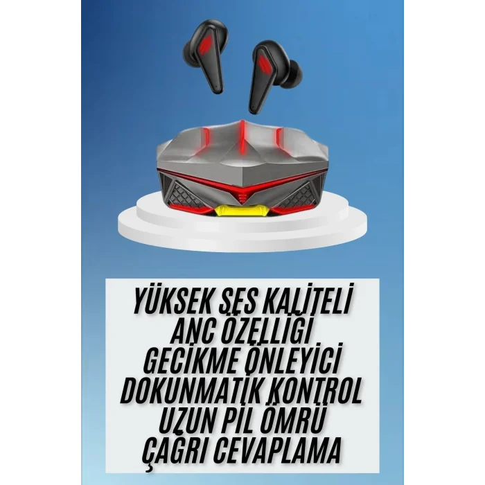 BUĞZ Dokunmatik Kontrol Tws Işıklı Kulakiçi Bluetooth Kulaklık Kablosuz Oyuncu Kulaklığı Yeni Nesil