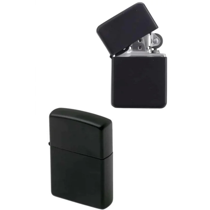  Doldurulabilir Siyah Benzinli Çakmak Metalik