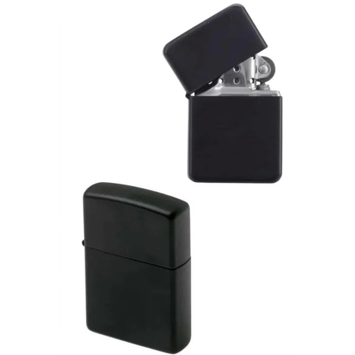  Doldurulabilir Siyah Benzinli Çakmak Metalik