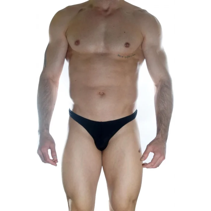 BUĞZ Don Moris Erkek Arkası Metalli Siyah String