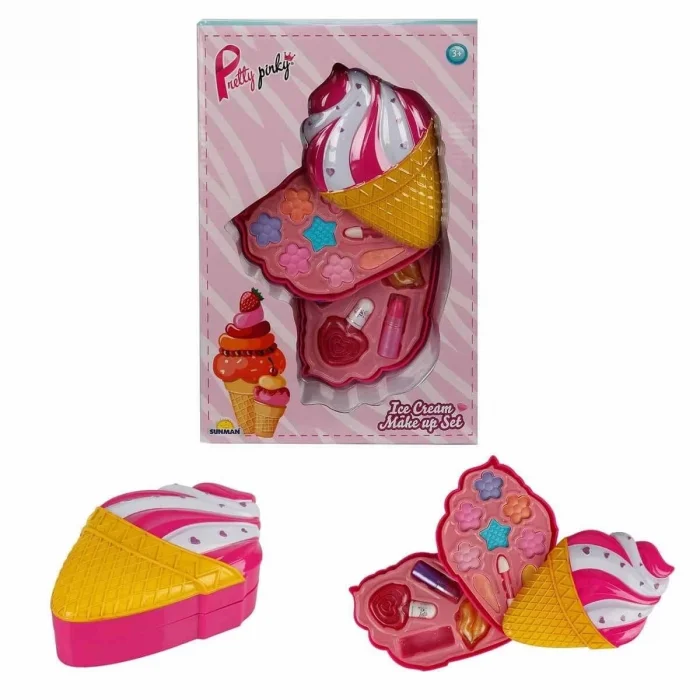  Dondurma Şekilli 2 Katlı Makyaj Güzellik Seti