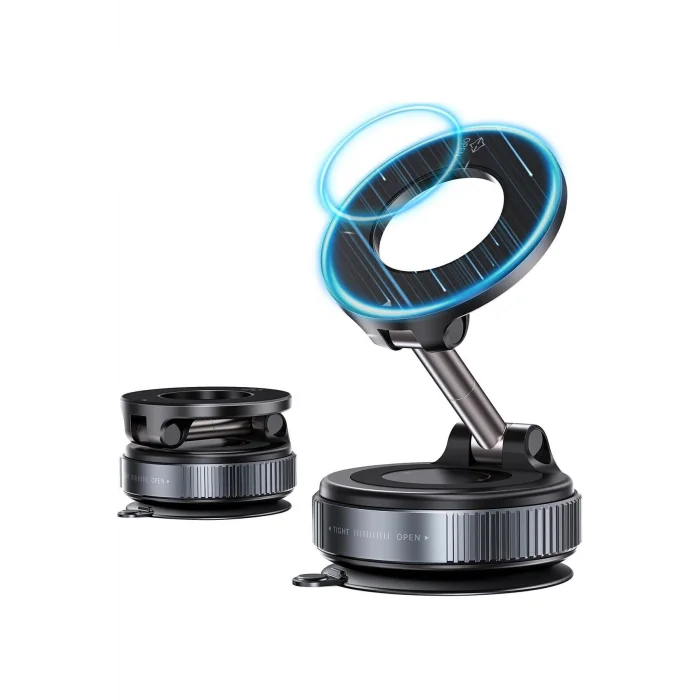 BUĞZ Dönebilen 360 Ayarlanabilir Araç Içi Tutucu Kullanılabilen Vakumlu Magsafe Telefon Tutucu