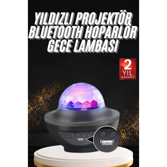 BUĞZ Dönen Işıklı Disko Topu Projektör Müzik Çalarlı Disco Speaker - Lisinya
