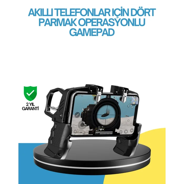 BUĞZ Dört Parmak Destekli Mobil Gamepad Tetikli Oyun Kontrolcüsü