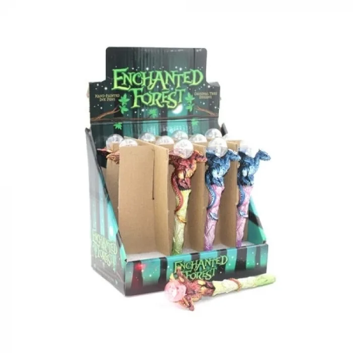  Dragonlu Polyester Işıklı Tükenmez Kalem