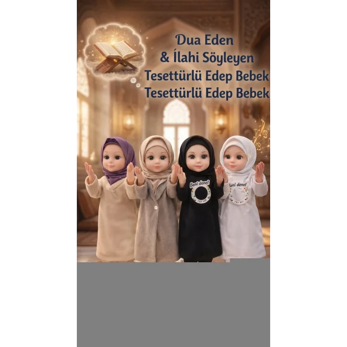 BUĞZ Dua Eden Tesettürlü İlahi Söyleyen Edep Bebek Oyuncağı