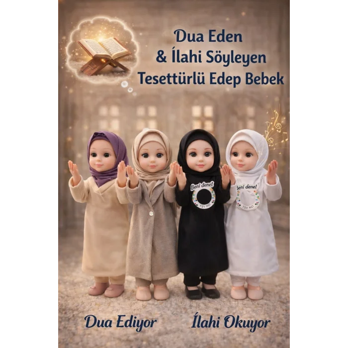 BUĞZ Dua Eden ve İlahi Söyleyen Tesettürlü Edep Bebek – Kapalı Muhafazakar Oyuncak