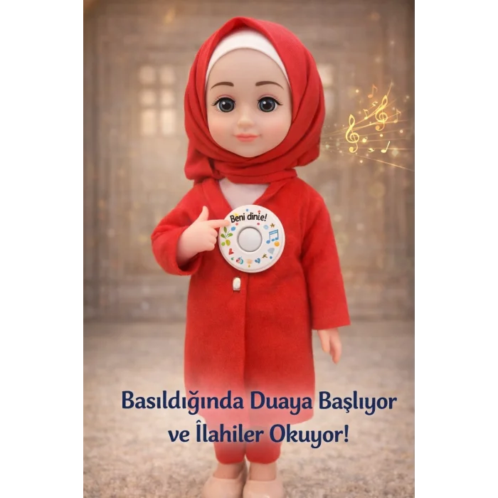 BUĞZ Dua Eden ve İlahi Söyleyen Tesettürlü Edep Bebek – Kapalı Muhafazakar Oyuncak