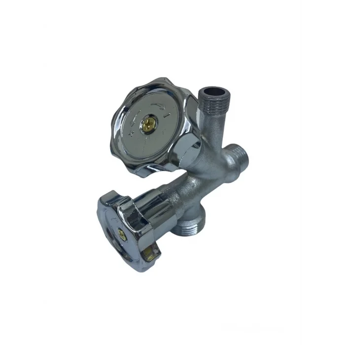 BUĞZ Dual Çiftli Çatallı Çamaşır Makinesi Ara Taharet Musluk Ara Musluk ( BUĞZ )