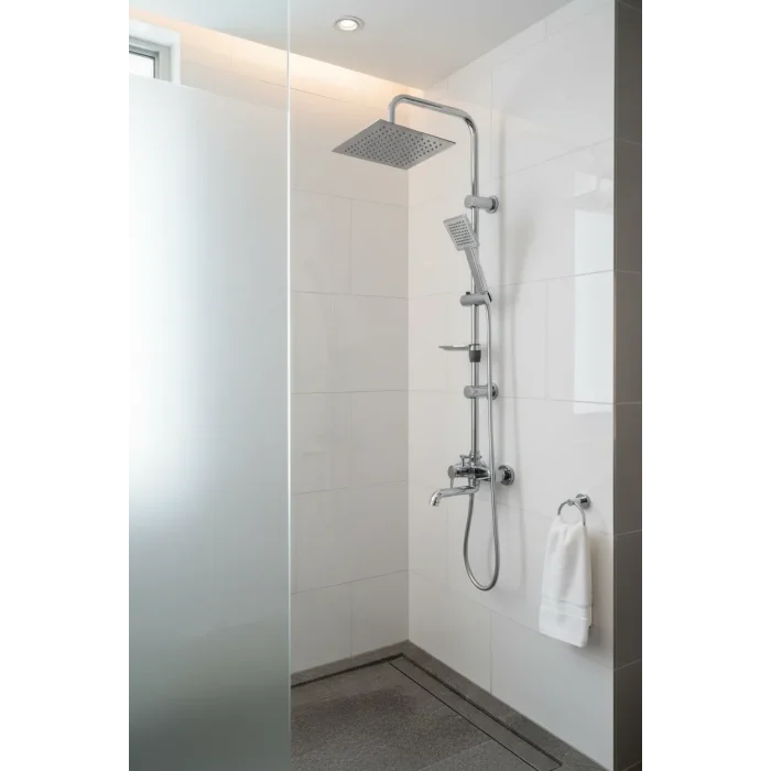 BUĞZ Dubai Yeni Nesil Yağmurlama Etkili Krom Duş Robotu Seti - Fonksiyonel Tepe Duş Takımı