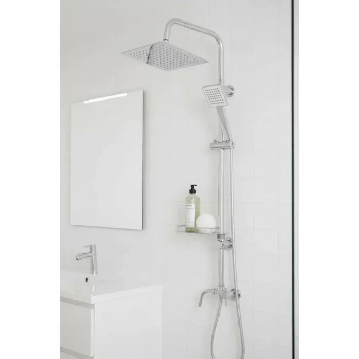 BUĞZ Dubai Yeni Nesil Yağmurlama Etkili Krom Duş Robotu Seti - Fonksiyonel Tepe Duş Takımı