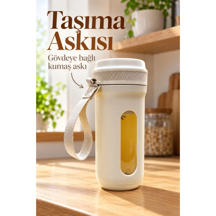 BUĞZ Düğme Kontrollü Şarjlı Meyve Blenderı 350 ml - BUĞZ