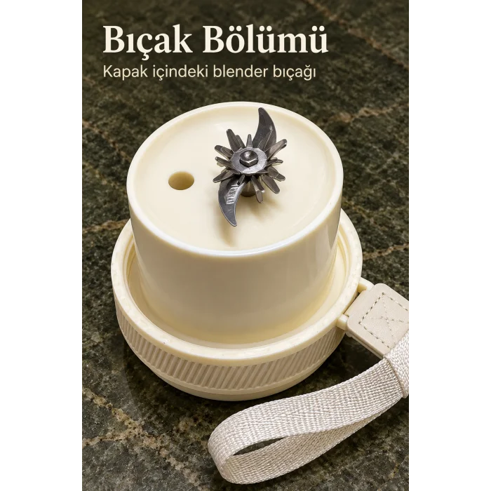 BUĞZ Düğme Kontrollü Şarjlı Meyve Blenderı 350 ml - BUĞZ