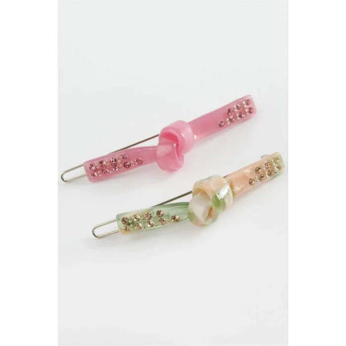 BUĞZ Düğüm Taşlı Klipsli Toka