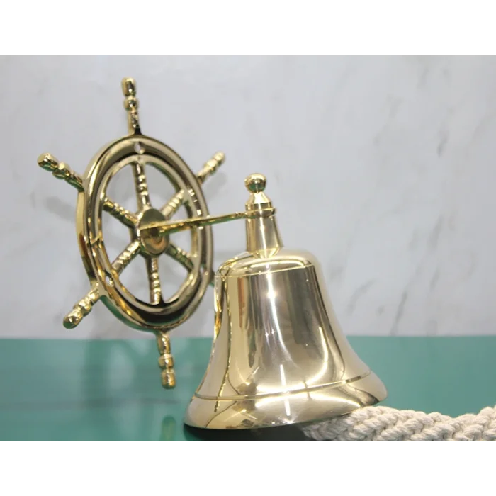 BUĞZ Dümenli Pirinç Duvara Asmalı Çan