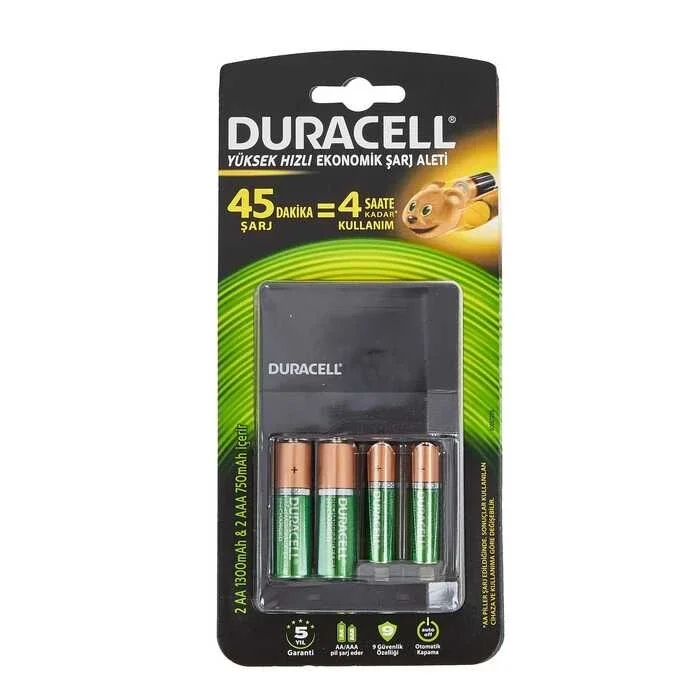BUĞZ Duracell Cef14  2*AA+2*AAA 4 Pilli Şarj Cihazı
