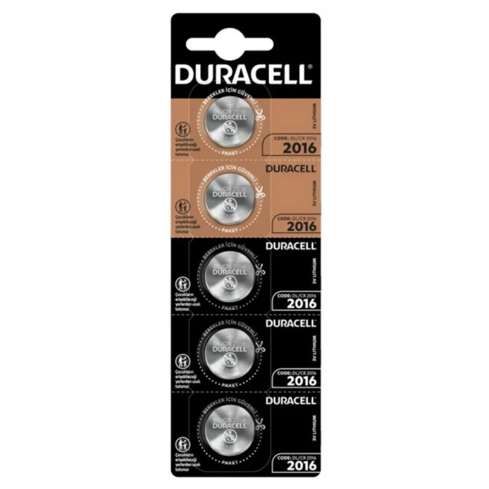 BUĞZ Duracell CR2016 3V Lityum Pil 5li Paket
