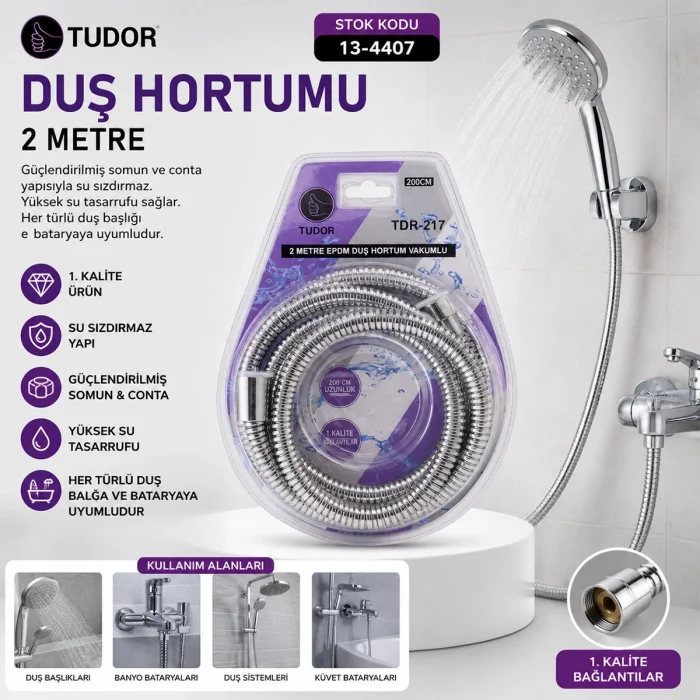 BUĞZ Duş Hortumu 200cm Vakumlu Ambalaj Bx40