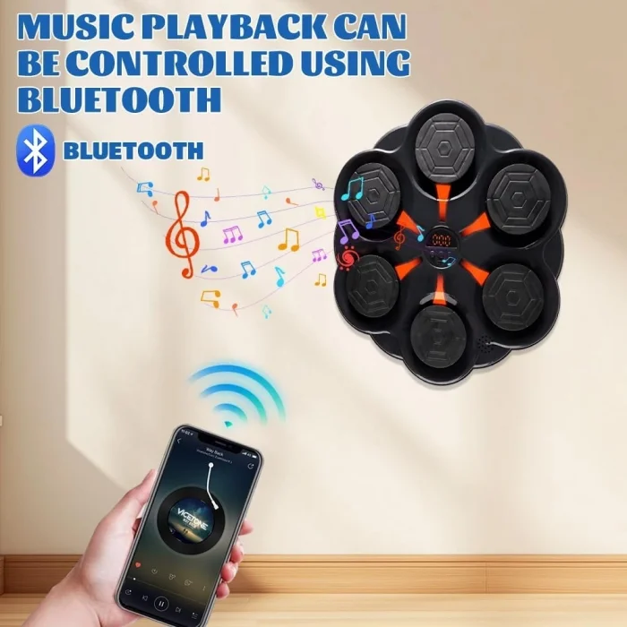 BUĞZ Duvar Boks Makinesi Müzikli Bluetooth Hoparlör Özellikli Led Işıklı Ritimli 9 Mod Seviye Ayarlı Box