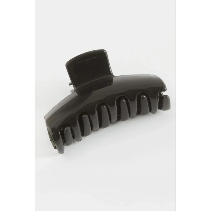 BUĞZ Düz Siyah Renkli Mandal Toka 6 cm