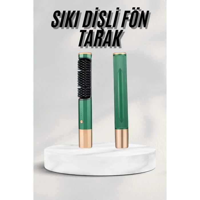  Düzleştirici Fırça Saç Düzleştirici Arada Fön Tarak Taşınabilir