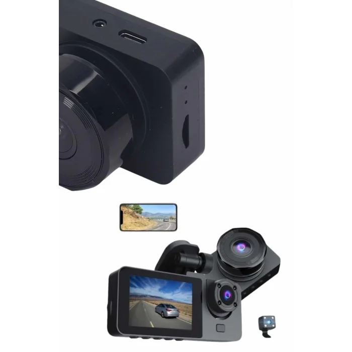  DVR Araç İçi Kamera Hareket Algılayabilen 1080P CarPlay Video Kaydedici