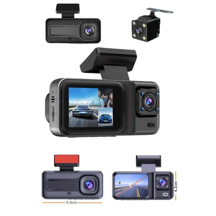  DVR Araç İçi Kamera Ön ve İç Kamera 2 İnç Ekranlı Çift Kamera