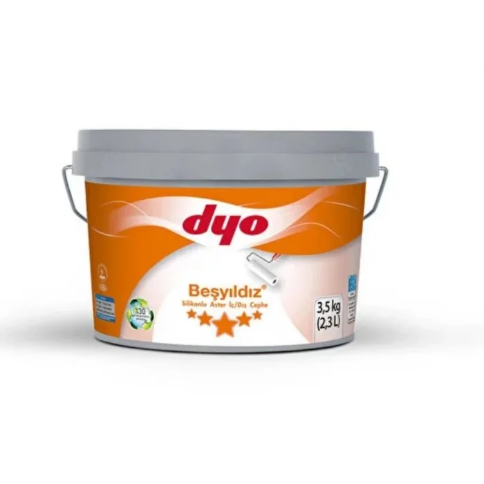 BUĞZ Dyo Beşyıldız Silikonlu İç Dış Astar 3,5 Kg Beyaz