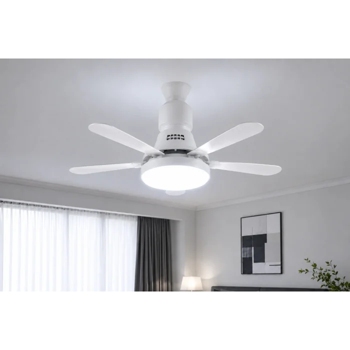 BUĞZ -- 1 adet TRION TRN 1300 Nefes 50W Ledli Tavan Vantilatörü Kumandalı 3 Renk E27 Duy