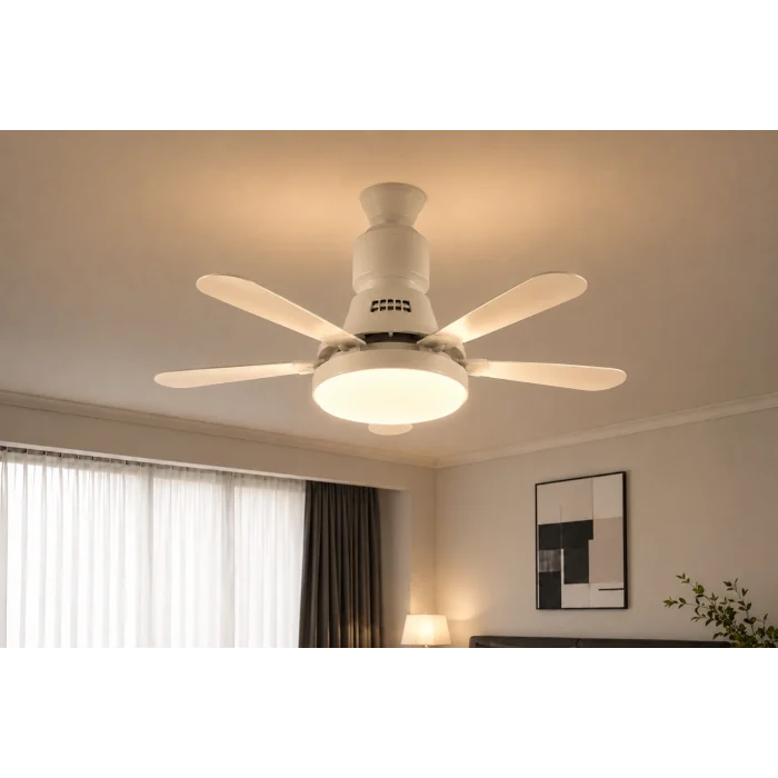 BUĞZ -- 1 adet TRION TRN 1300 Nefes 50W Ledli Tavan Vantilatörü Kumandalı 3 Renk E27 Duy