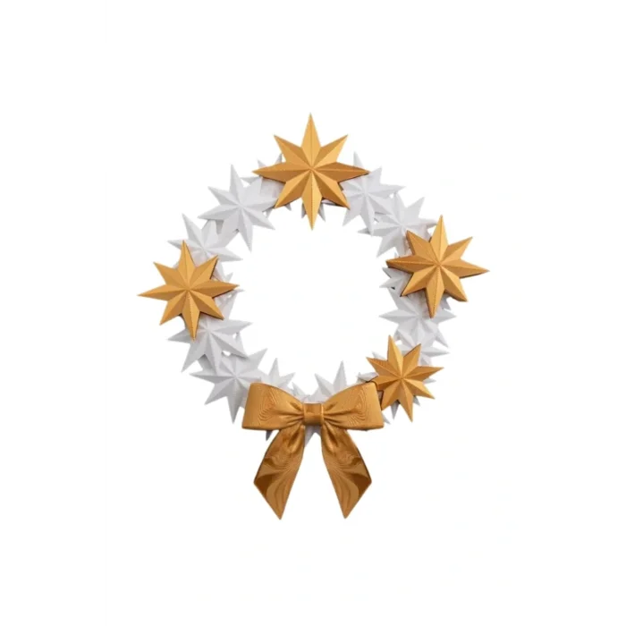 BUĞZ Eco Lounge Altın Yıldız Kapı Süsü 21 cm – Yılbaşı Yeni Yıl Dekorasyon