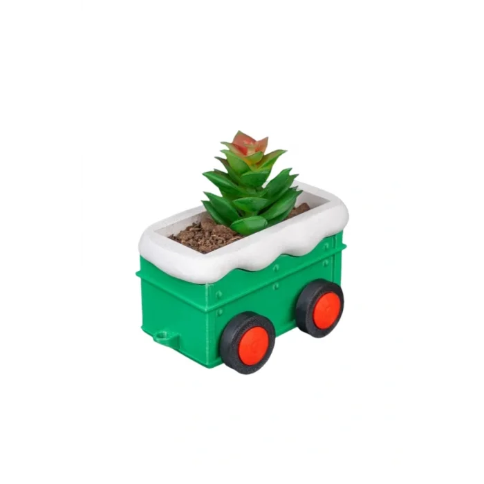 BUĞZ Eco Lounge Büyük Tren Dekor Seti 35 cm – Yılbaşı Masaüstü Süs 3D Baskı